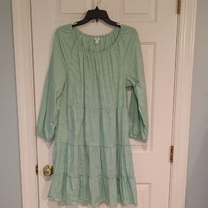 J. Crew Factory Mint Green Tiered Girls' Casual Dress